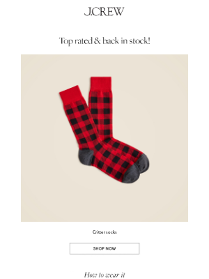 J.Crew - Psst… The top-rated Critter socks is back in stock!