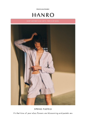 Hanro of Switzerland - Brighten Up with Soft Pastels!