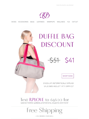 Russian Pointe - Duffle Bag Discount