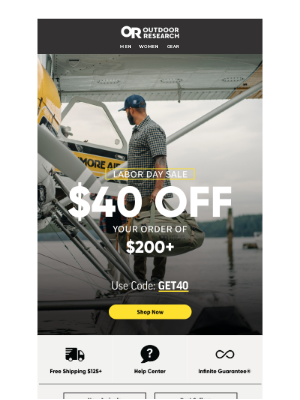 Outdoor Research - Last Chance! Get $40 Off $200+