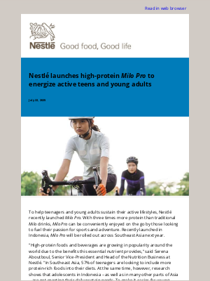 Nestle - Nestlé launches high-protein Milo Pro to energize active teens and young adults
