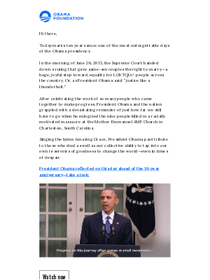 Obama Foundation - 10 years ago today