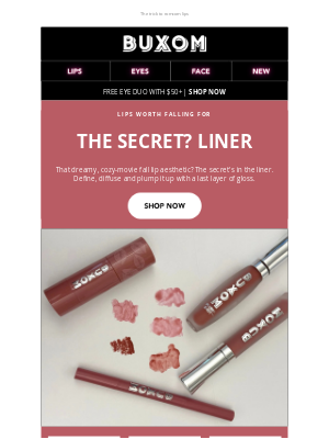 Buxom - Your fall pout's MVP? Liner