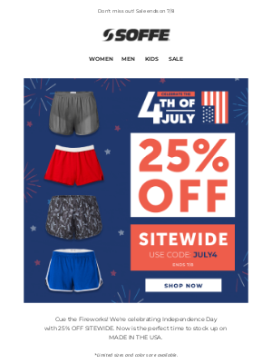 Soffe LLC. - 4th of July Savings | Shop Sale