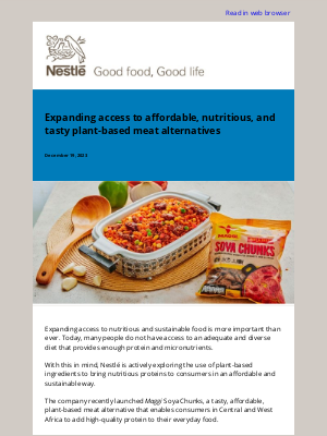 Nestle - Expanding access to affordable, nutritious, and tasty plant-based meat alternatives