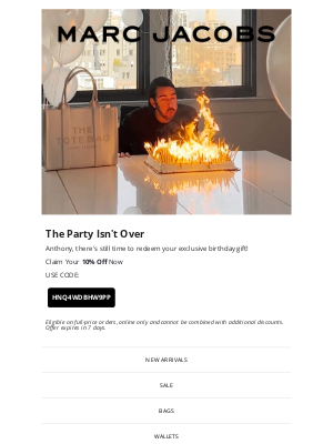 Marc Jacobs - Your Birthday Gift is Waiting!