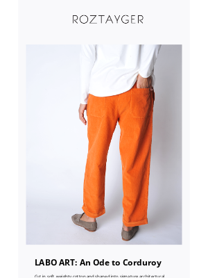 Roztayger - Just In: Labo Art in Italian Corduroy