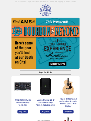 American Musical Supply - Check Out the Gear of This Year's Bourbon & Beyond Festival!