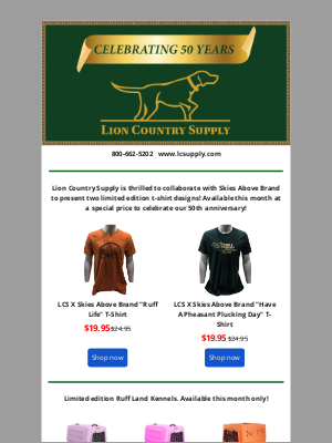 Lion Country Supply - Introducing Limited Edition T-Shirts for Bird Dog Hunters!