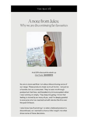 The Nue Co. - Why I’m Saying Goodbye to Some of Our Bestsellers (+ 20% Off to Stock Up)