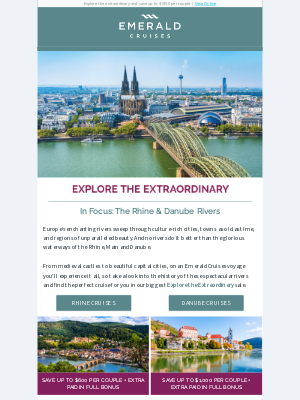 Emerald Waterways - The loved and adored Rhine & Danube