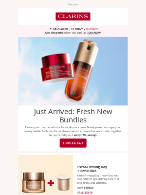 Clarins (Canada) - New bundles, new savings 💫