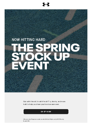 MapMyFitness - UA Connected Fitness - The Spring Stock Up Event just kicked off
