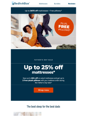 BedInABox - Up to 25% off sleep + free pillows