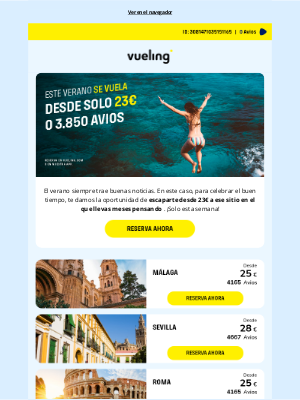 Vueling Airlines S.A. - ¡Vuela al verano desde 23€! 🪂💌