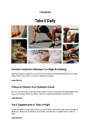 Thorne - Explore the latest health and wellness content on Thorne's Take 5 Daily