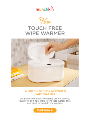 Munchkin - Introducing the Touch Free Wipe Warmer