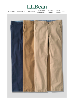 L.L.Bean - Wear-Everywhere Khakis in a Great NEW Color