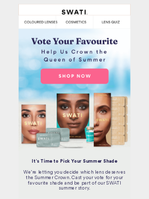 SWATI Cosmetics - Your Eyes. Your Vote. Your Shade.