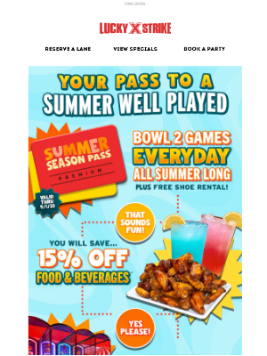 Bowlero - 2 Games A Day = Endless Summer Fun! 😎