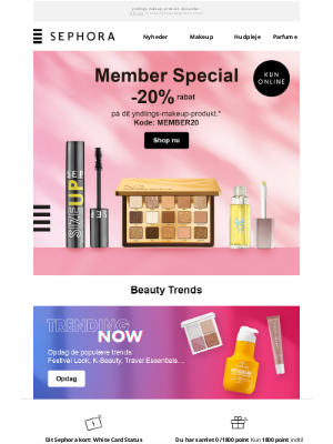Sephora (Denmark) - -20% rabat på dit... 💄