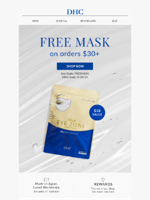 DHC - ENDS SOON: FREE Eye Mask with a $30+ Purchase​