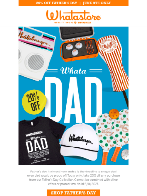 Whataburger - 20% Off WhataDad: Today Only!