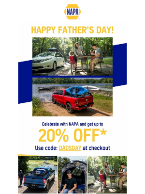 NAPA AUTO PARTS - Up To 20% Off For Father's Day!