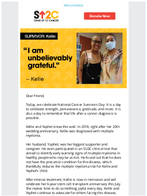Stand Up to Cancer (SU2C) - Celebrate National Cancer Survivors Day