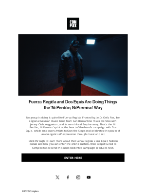 Complex - Fuerza Regida x Dos Equis Merch