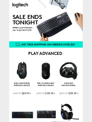 Logitech - Here today, gone tomorrow (Sale ends tonight!)