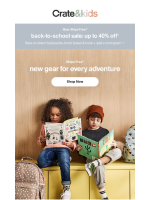 Crate and Barrel - New parent-approved backpacks, gear & more for the school year →