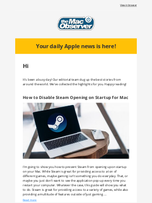 The Mac Observer - How to Disable Steam Opening on Startup for Mac, and More