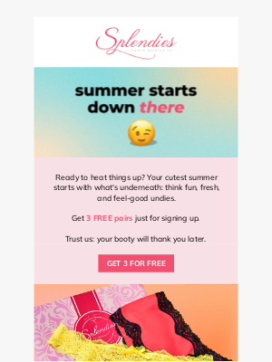 Splendies - 🔥 Hot Deal Alert: 3 FREE Undies Just for You