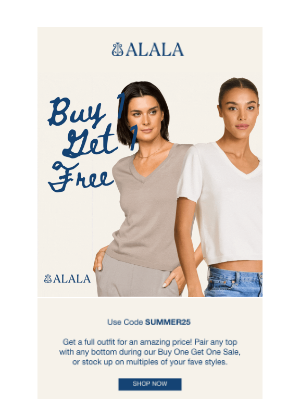 Alala - Don't Miss Out! Buy One Get One Free
