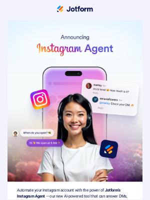 JotForm - Announcing Instagram Agent