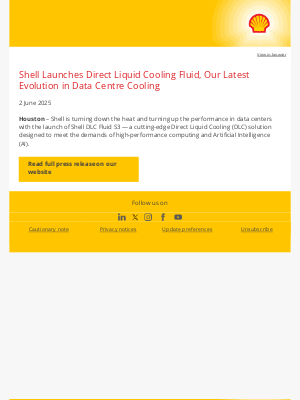 Shell - Shell Launches Direct Liquid Cooling Fluid, Our Latest Evolution in Data Centre Cooling