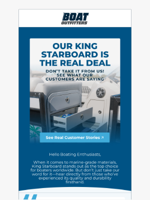 Boat Outfitters - Real Boaters, Real Reviews: King Starboard in Action