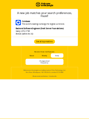 Otta - New match: Backend Software Engineer at Coinbase