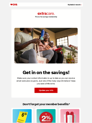 CVS Pharmacy - Update Your Contact Info to Keep Enjoying a Little Extra!