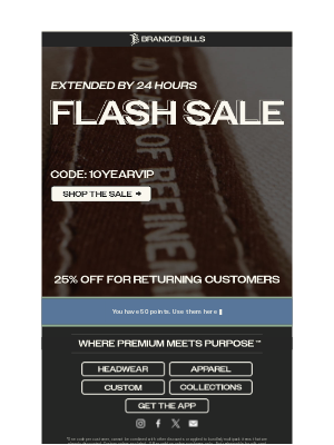Branded Bills - Hold Up... We’re Extending the Flash Sale😱
