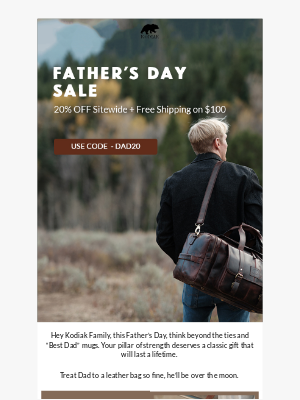 Kodiak Leather Co. - Hey Kodiak Family, Father's Day Sale is live! 💲😍