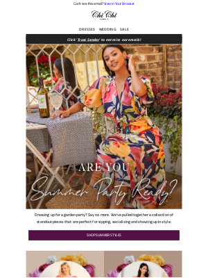 Chi Chi London - Garden Party Glamour 🌼
