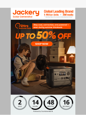 ⚡72hrs Left – Up to 50% Off Jackery Power Solutions!