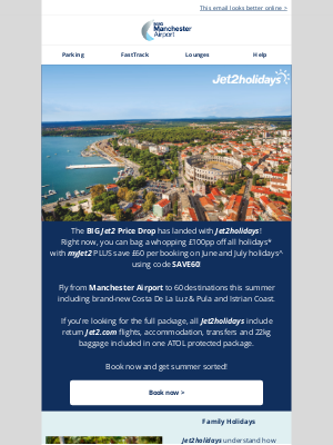 Manchester Airport - The BIG Jet2 Price Drop has landed