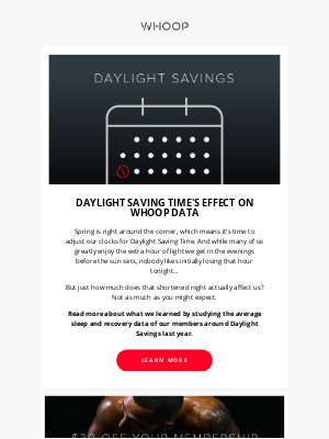 WHOOP - How Daylight Savings Impact Sleep & Recovery