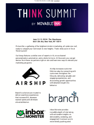 Movable Ink - 6 reasons you should be at Think Summit!