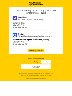 Otta - New match: Android Engineer at Wealthfront