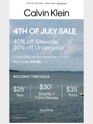 Calvin Klein - 4TH OF JULY SALE – Starts Now