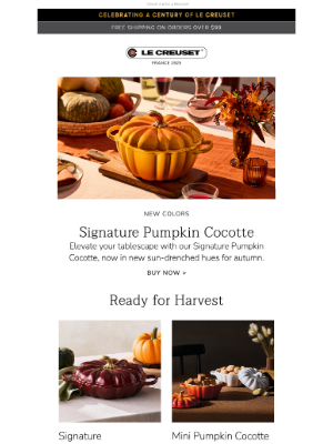 Le Creuset - Explore Our Pumpkin Cocotte in New Sun-Drenched Hues